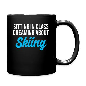 Skiing Skiing Skiing Skiing Skiing Berg - Full Colour Mug - black - Right