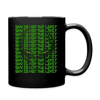 Alien Head Ufo Area 51 Aliens UFO's Gift Idea - Full Colour Mug - black - Right
