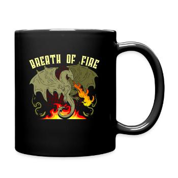 Drache - Tasse einfarbig - Schwarz - Rechts