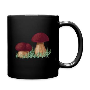 Porcini Mushrooms pick mushroom picker mushroom - Full Colour Mug - black - Right