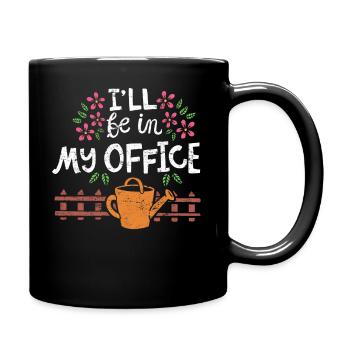 Gartenarbeit - Tasse einfarbig - Schwarz - Rechts