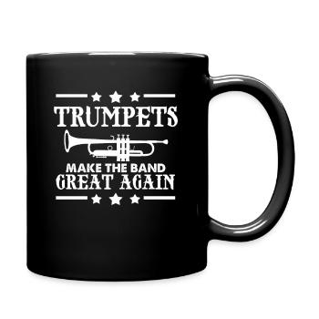 Trumpet trumpet trumpeter wind instrument - Full Colour Mug - black - Right