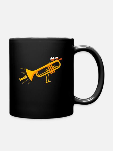 Trompette trompette péter pets cadeau musicien - Mug uni - noir