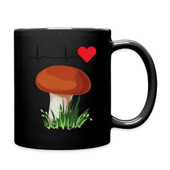 Champignons Porcini cueillette ECG Champignon cueilleur de champignons - Mug uni - noir - Droite