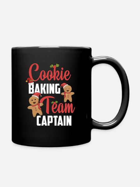 Cookie Baking Team Captain Gingerbread Christmas - Full Colour Mug - black