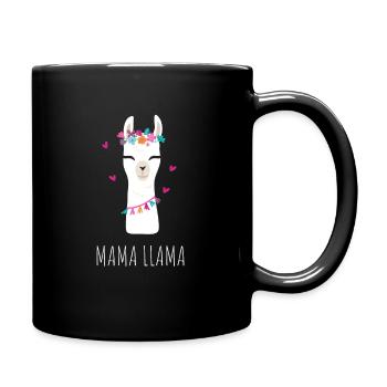 Mama Llama Funny Cute Mom Design - Mug uni - noir - Droite