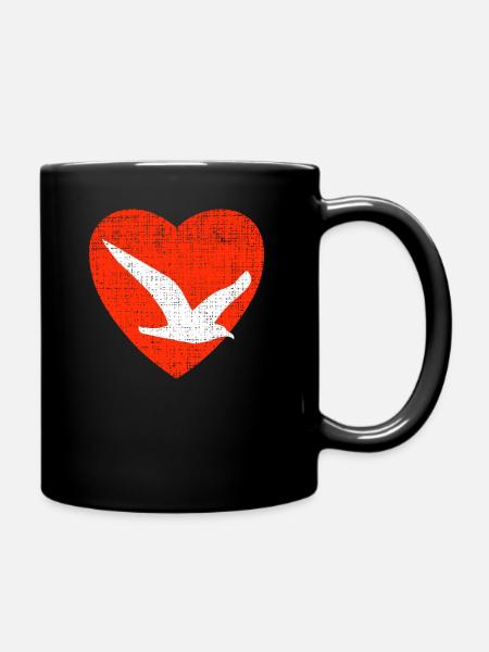 Heart For Gulls - Tasse einfarbig - Schwarz