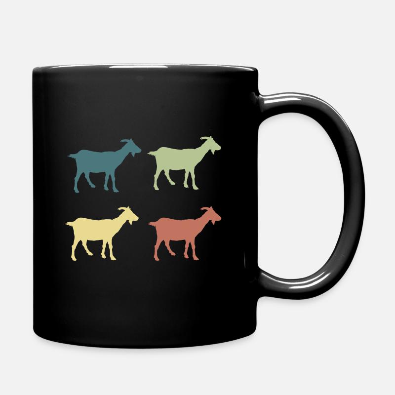 Retro Goat - Full Colour Mug - black