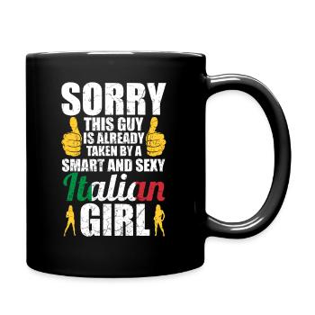 Italie petite amie femme couple italien - Mug uni - noir - Droite