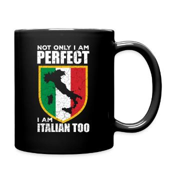 Italie Drôle de dire l'humour italien - Mug uni - noir - Droite