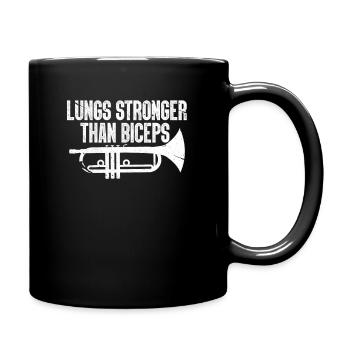 Trompette - Mug uni - noir - Droite