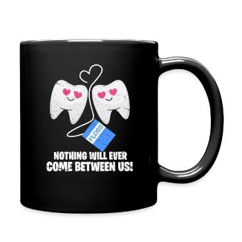 Teeth Floss Dentist Tooth Dentist Gift - Full Colour Mug - black - Right