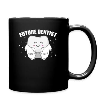 Zahnarzt - Tasse einfarbig - Schwarz - Rechts