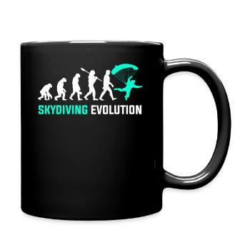 Skydiving Evolution - Full Colour Mug - black - Right