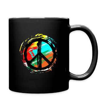 Peace - Colors - Full Colour Mug - black - Right