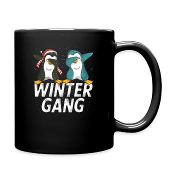 Winter Kalt Schnee Wetter - Tasse einfarbig - Schwarz - Rechts
