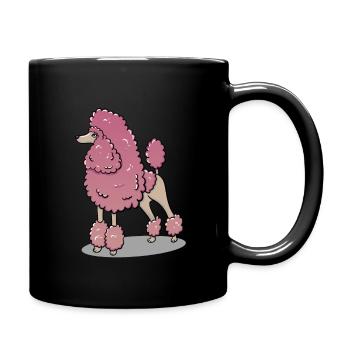 Caniche - Mug uni - noir - Droite