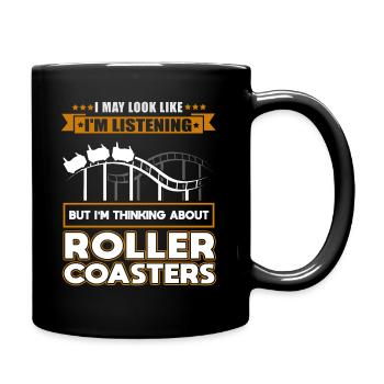 Roller coaster amusement park lovers gift - Full Colour Mug - black - Right