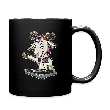 DJ Ziege - Tasse einfarbig - Schwarz - Rechts
