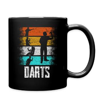 Cadeau rétro de fléchettes joueur de fléchettes - Mug uni - noir - Droite
