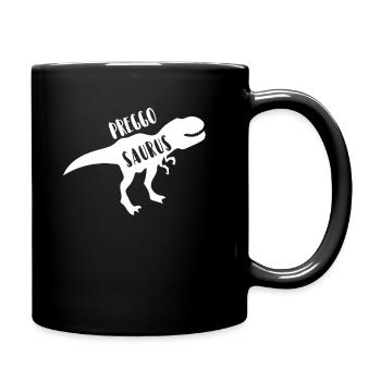 Preggosaurus Rex Werdende Mama Dinosaurier Design - Tasse einfarbig - Schwarz - Rechts