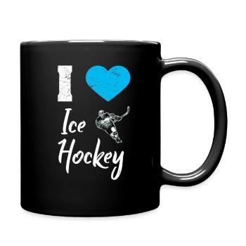 Hockey sur glace hockey sur glace rondelle - Mug uni - noir - Droite