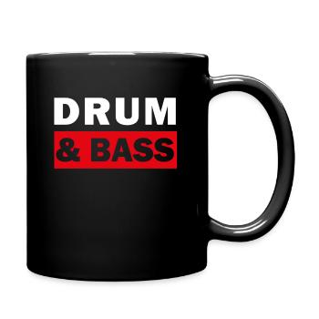 Drum And Bass - Tasse einfarbig - Schwarz - Rechts