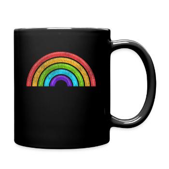 LGBT Regenbogen - Tasse einfarbig - Schwarz - Rechts