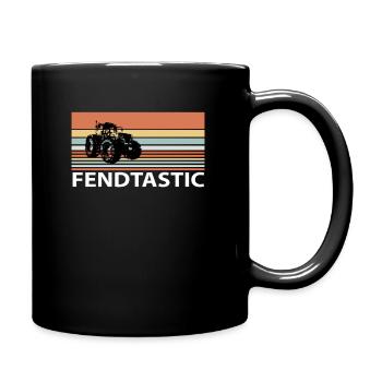 Fendtastic Traktor Spruch für Bauern und Landwirte - Tasse einfarbig - Schwarz - Rechts