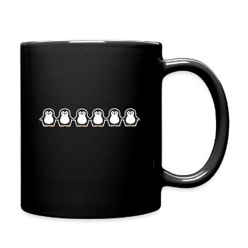 Pinguin - Tasse einfarbig - Schwarz - Rechts