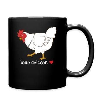 Poulet poulet poulets cadeau agriculteur agriculture - Mug uni - noir - Droite