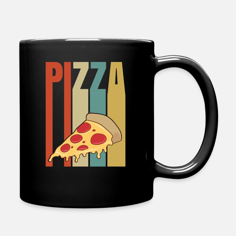 Pizza - Tasse einfarbig - Schwarz