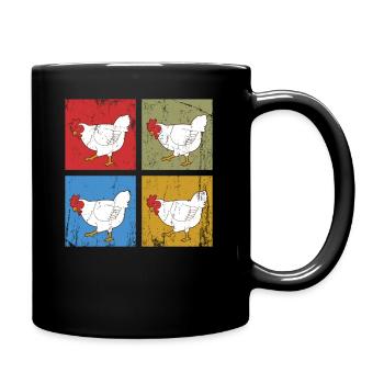 Poulet poulet poulets cadeau agriculteur agriculture - Mug uni - noir - Droite