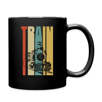 train - Full Colour Mug - black - Right