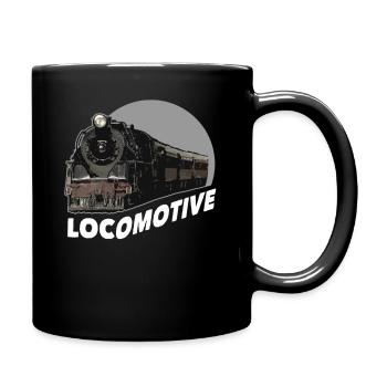 Train trains model railroad railway gift - Full Colour Mug - black - Right