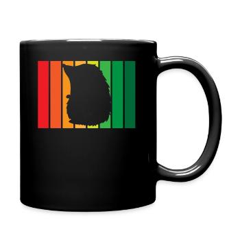 Hérisson Funny Sweet Forest Vintage Rétro - Mug uni - noir - Droite