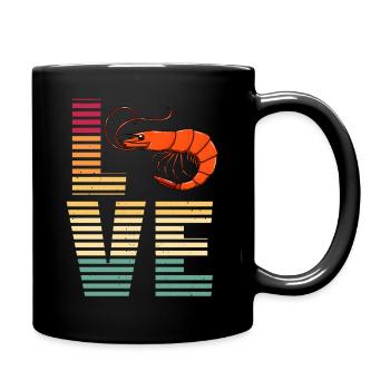 Shrimp Shrimp Crab Fish Vintage Retro - Full Colour Mug - black - Right