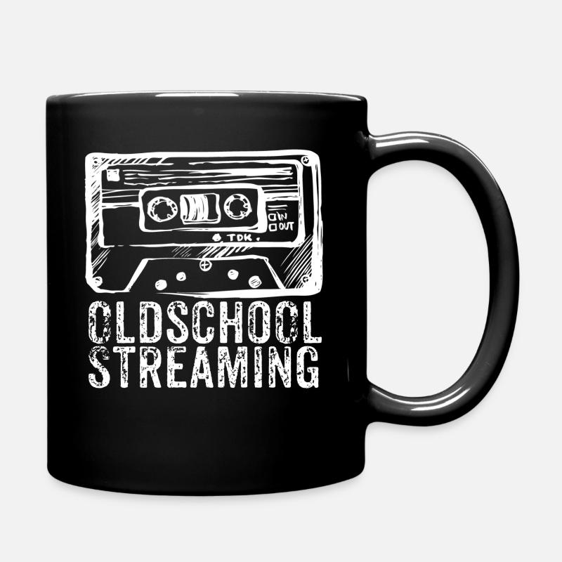 90er Jahre Oldschool Streaming - Tasse einfarbig - Schwarz