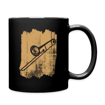 posaune - Tasse einfarbig - Schwarz - Rechts