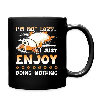 Corgi Lazy Corgi - Full Colour Mug - black - Right