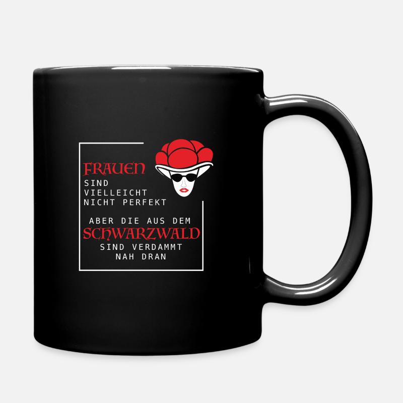 Frauen perfekt Schwarzwald Bollenhut - Tasse einfarbig - Schwarz