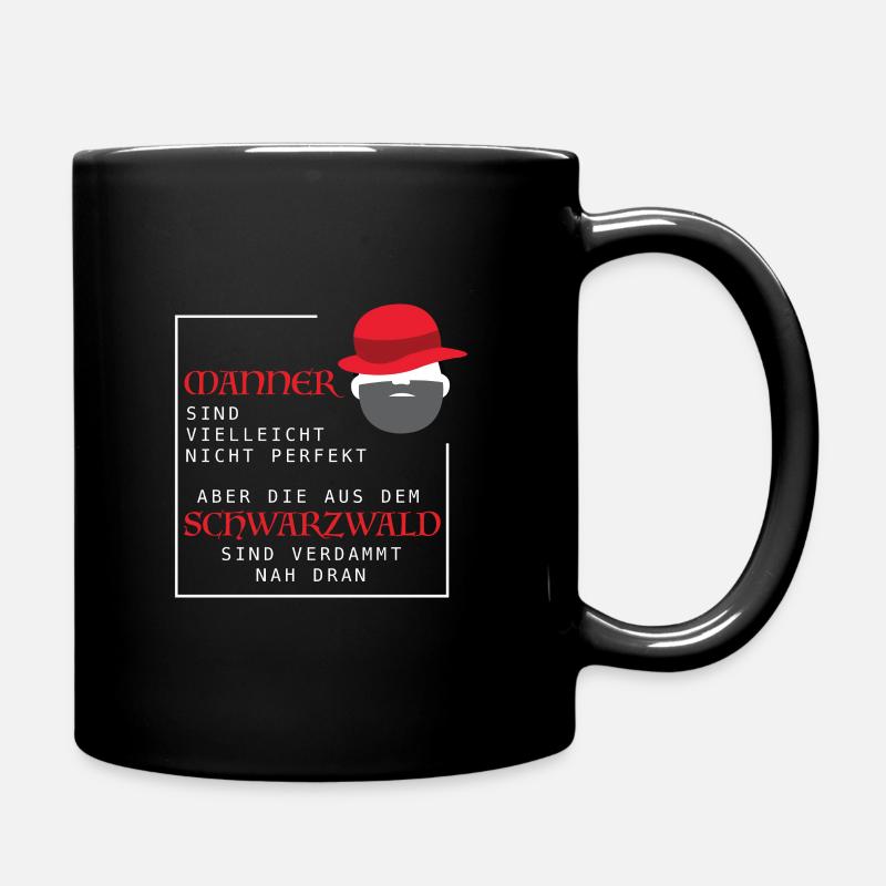 Männer perfekt Schwarzwald Bollenhut - Tasse einfarbig - Schwarz