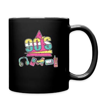 90er - Tasse einfarbig - Schwarz - Rechts