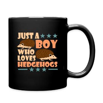 hérisson - Mug uni - noir - Droite