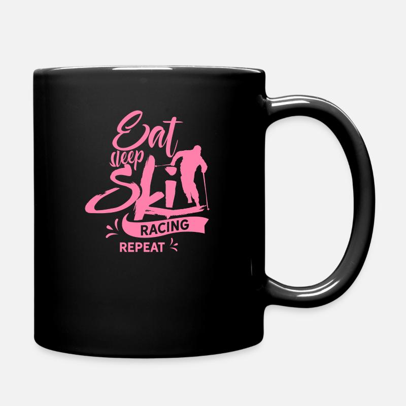 Coureur de ski coureur de ski course de ski course de ski - Mug uni - noir
