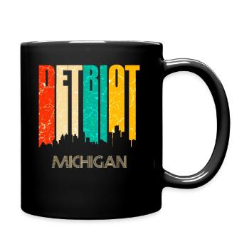 Detroit - Tasse einfarbig - Schwarz - Rechts
