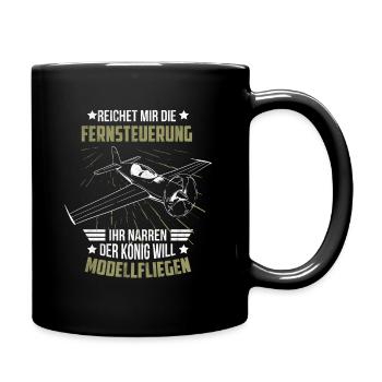 Pilot Flugzeug Fliegen - Tasse einfarbig - Schwarz - Rechts
