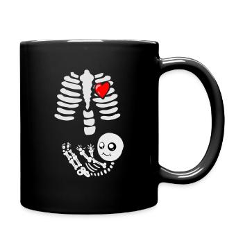 Grossesse bébé est sur la route conception squelette - Mug uni - noir - Droite