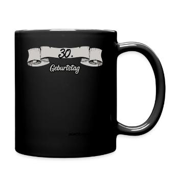 30. Geburtstag Gästeliste Gästebuch T-Shirt - Tasse einfarbig - Schwarz - Rechts