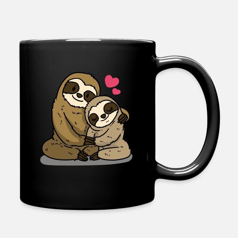 Liebend Sloth Loving Sloth - Tasse einfarbig - Schwarz